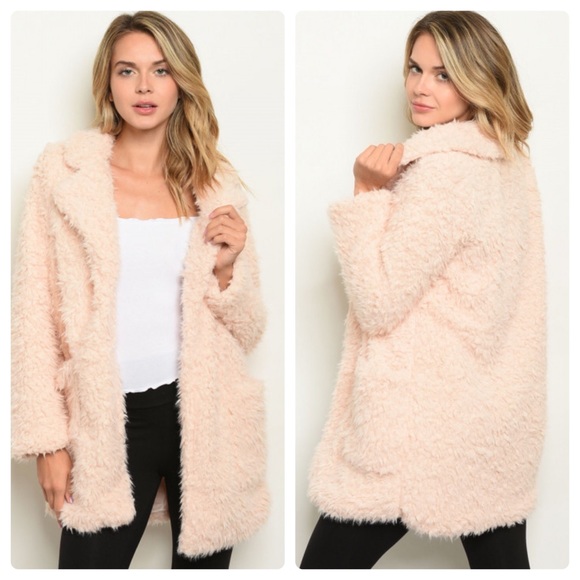 A Girl Thing Jackets & Blazers - HP ❤️blush faux fur jacket